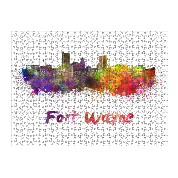 artboxONE Puzzle "FORT WAYNE skyline" artboxONE - Städte,Abstrakt,Architektur