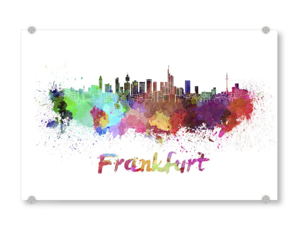 Acrylglasbild "Frankfurt skyline-b" artboxONE - Städte,Abstrakt,Architektur