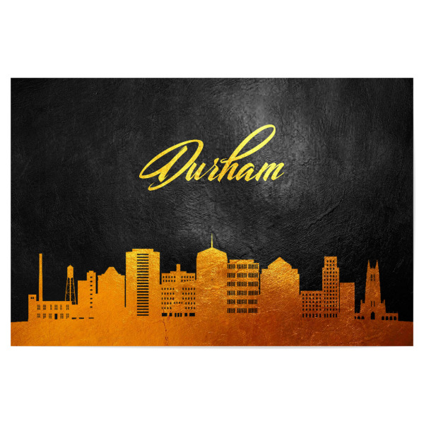 Poster 30x20 cm "Durham North Carolina Gold" artboxONE - Städte - Durham,North carolina,Gold,Skyline,City,Stadt