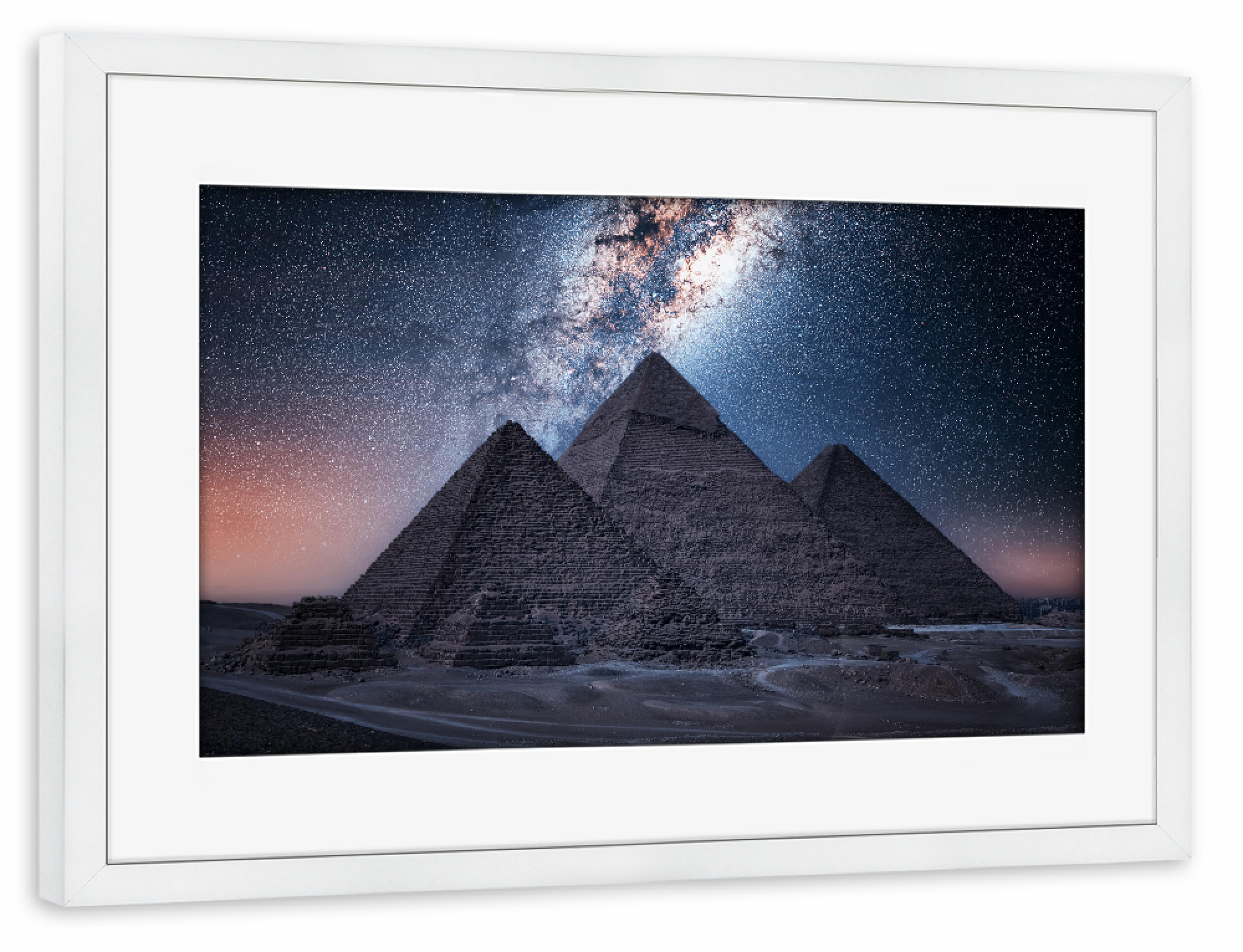 Poster mit Rahmen weiß "Egyptian Night" artboxONE - Städte,Reise,Architektur,Reise / Afrika,Reise / Länder