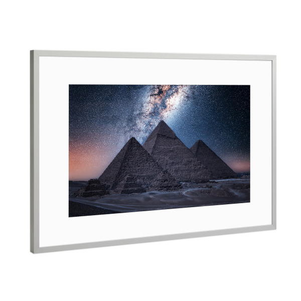 Poster mit Rahmen Silber "Egyptian Night" artboxONE - Städte,Reise,Architektur,Reise / Afrika,Reise / Länder
