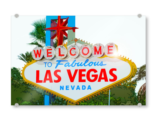 Acrylglasbild "Vegas Schild" artboxONE - Reise,Reise / Länder,Städte / Las Vegas,Männer
