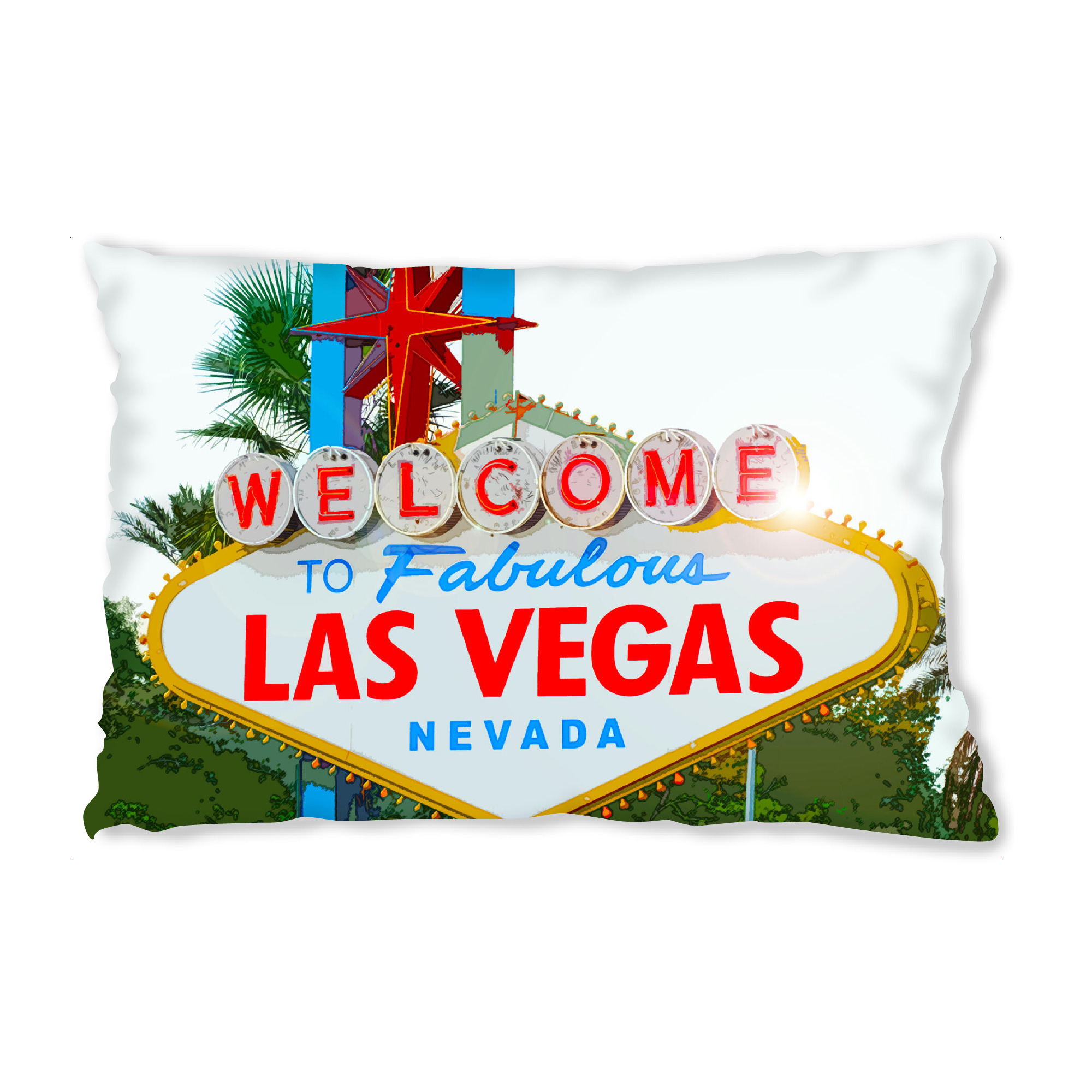 Design-Kissen "Vegas Schild" artboxONE - Reise,Reise / Länder,Städte / Las Vegas,Männer