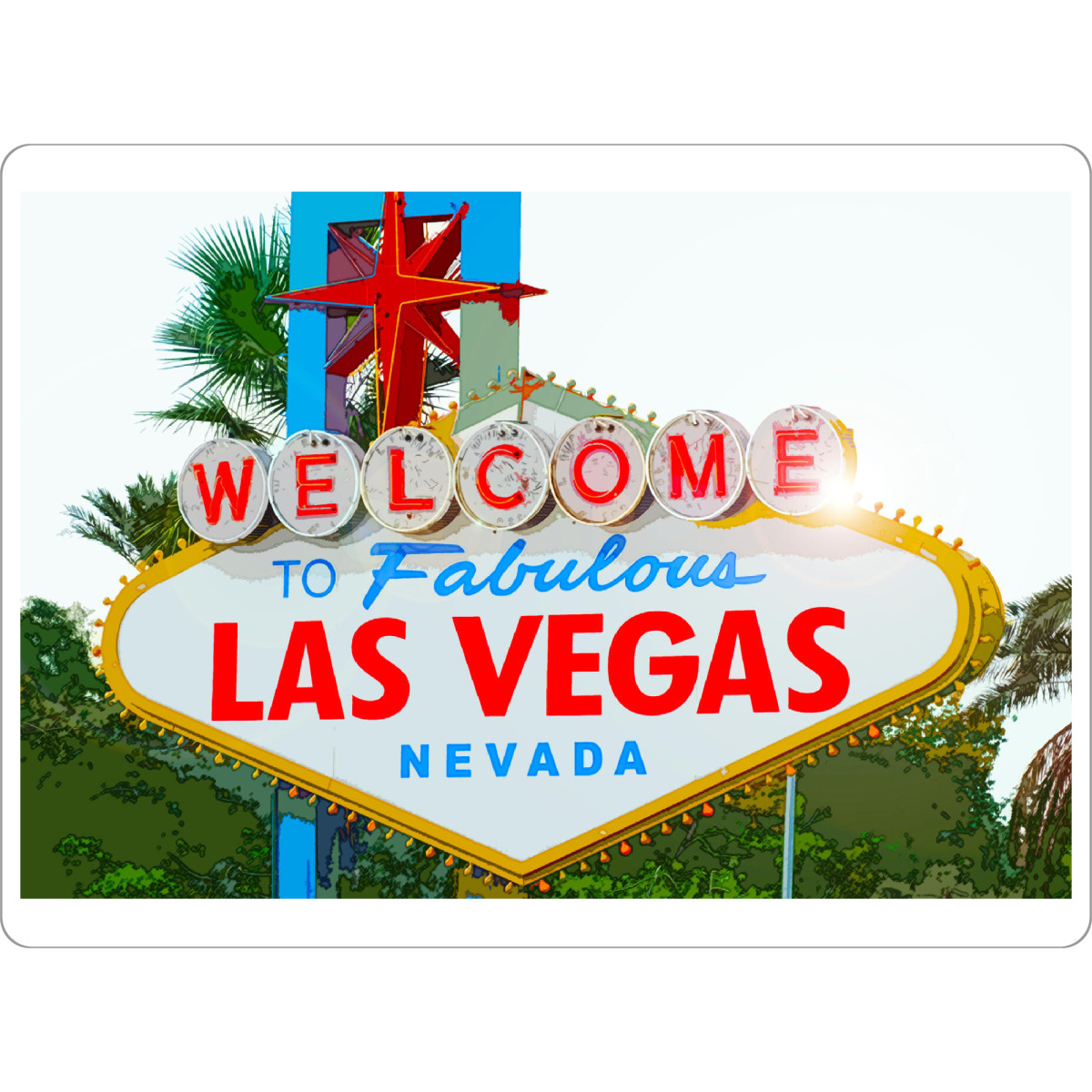 Tischset "Vegas Schild" artboxONE - Reise,Reise / Länder,Städte / Las Vegas,Männer