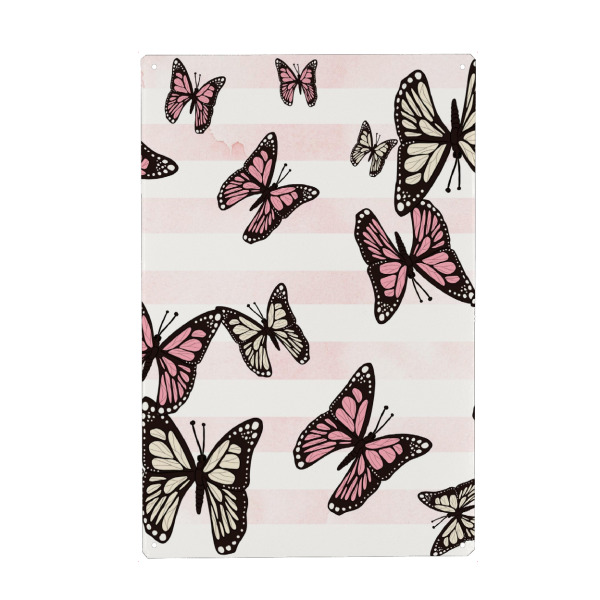 Holzbild "Butterfly Pattern" artboxONE - Für Kinder,Fashion,Festivals,Lustig