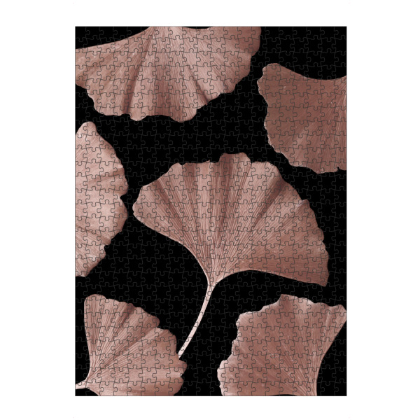 artboxONE Puzzle "Ginkgo Blätter Braunrot" artboxONE - Natur,Floral,Abstrakt