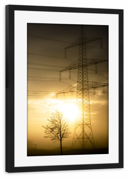 Poster mit Rahmen schwarz "Power And Nature" artboxONE - Natur,Floral,Architektur