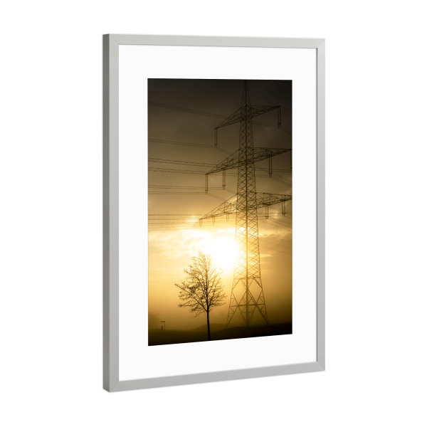 Poster mit Rahmen Silber "Power And Nature" artboxONE - Natur,Floral,Architektur