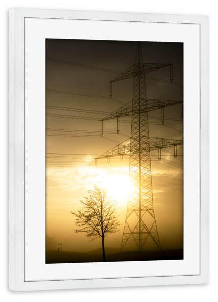 Poster mit Rahmen weiß "Power And Nature" artboxONE - Natur,Floral,Architektur