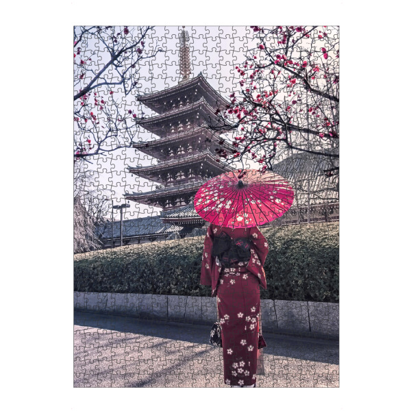 artboxONE Puzzle "Lady In red" artboxONE - Reise,Architektur,Reise / Asien,Reise / Länder,Städte / Tokio