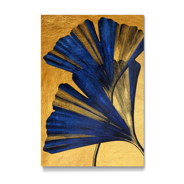 Galerie-Print "Ginko gold and blue" 30x20 cm artboxONE