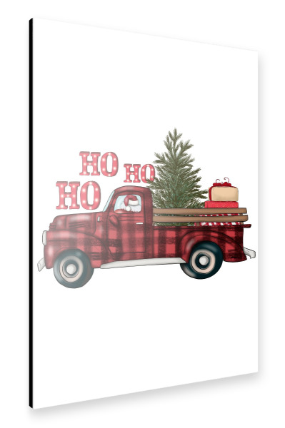 Alu-Dibond "Christmas Truck | Ho Ho Ho" 30x20 cm artboxONE