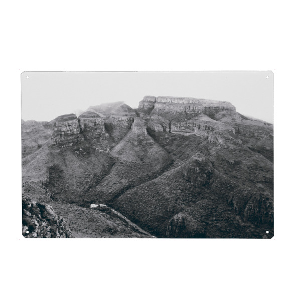 Holzbild "Blyde River Canyon schwarzweiß" artboxONE - Reise,Reise / Afrika,Reise / Länder