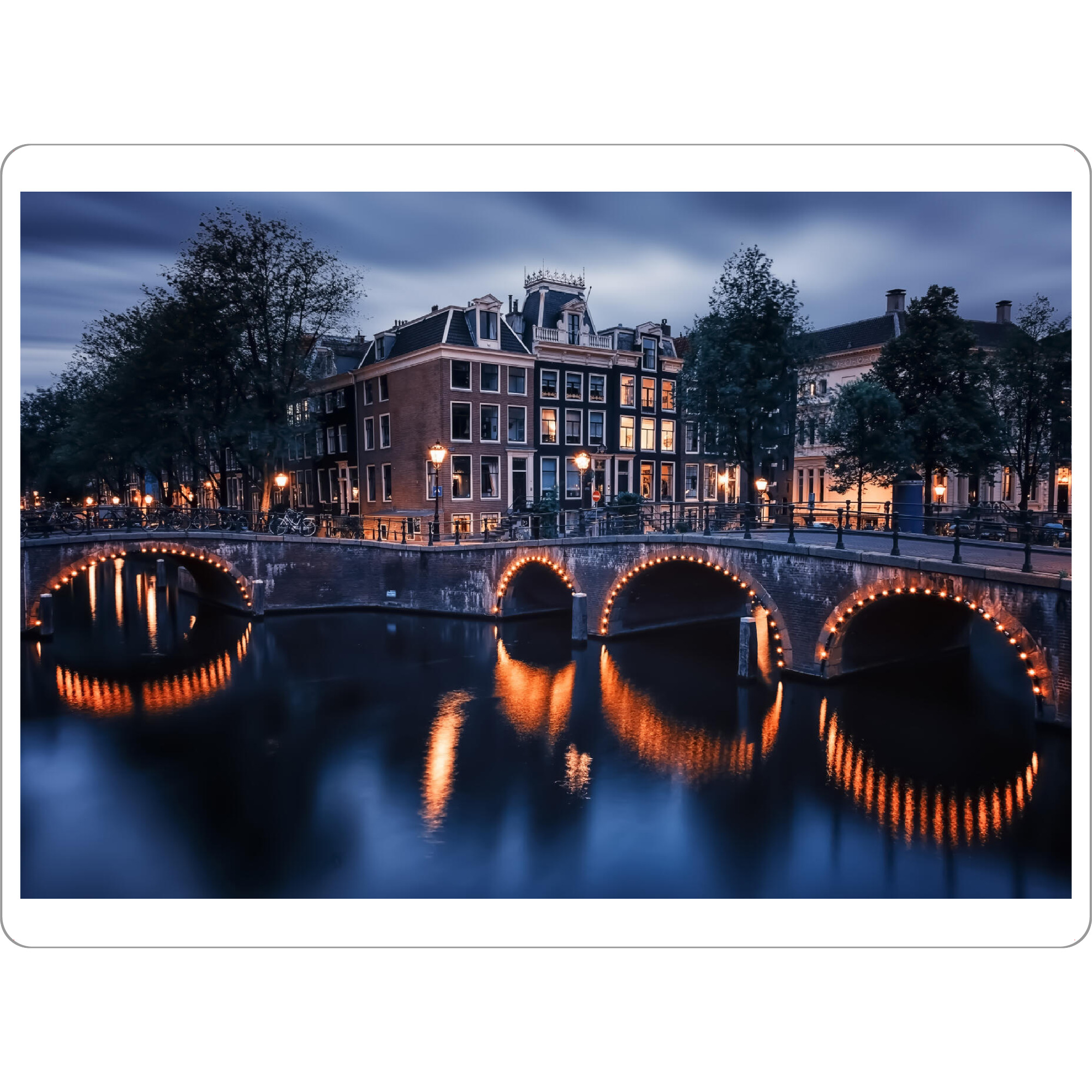 Tischset "Amsterdam Lights" artboxONE - Städte,Reise,Architektur,Reise / Länder,Städte / Amsterdam
