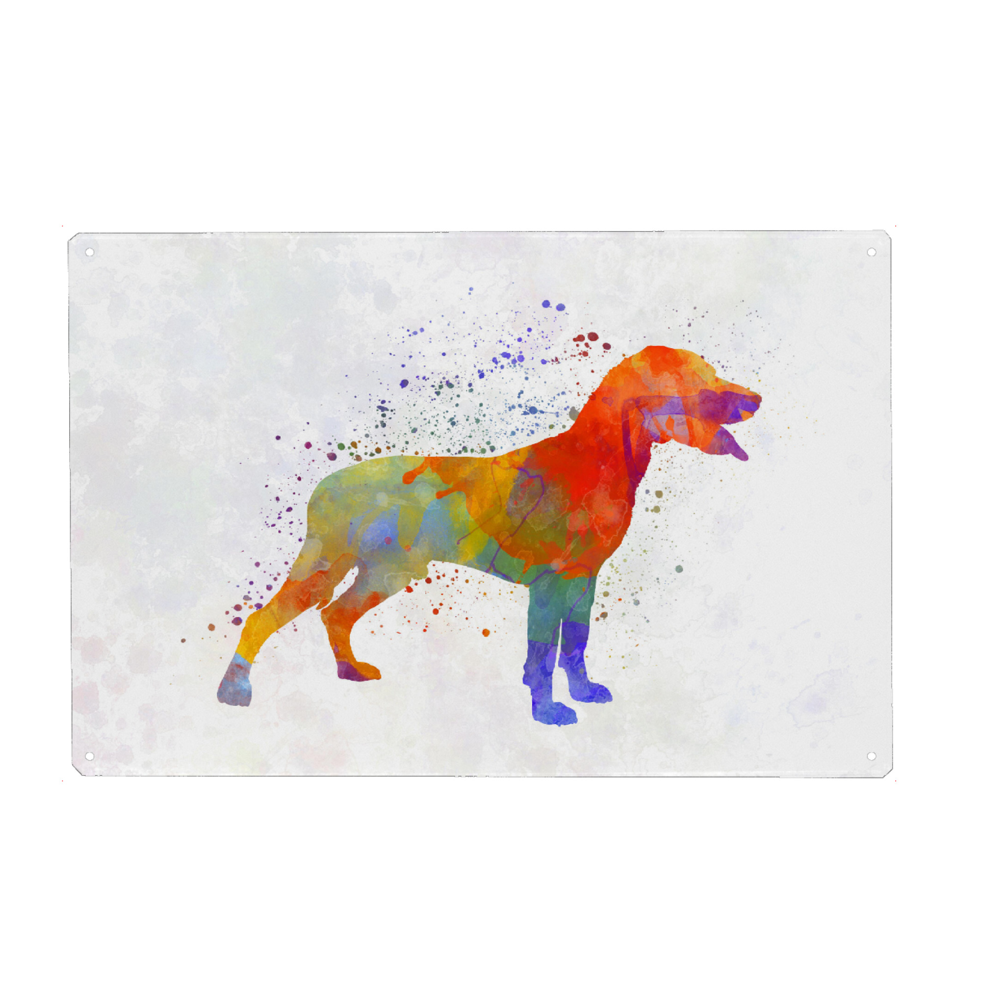 Metall Poster "Save Valley Scenthound dog" artboxONE - Tiere,Abstrakt - Dog,Pet,Animal,Mammal,Watercolor,Abstract,Hund,Bunt,Colorful - Blechschild