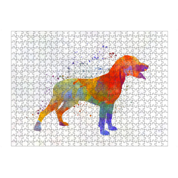 artboxONE Puzzle "Save Valley Scenthound dog" artboxONE - Tiere,Abstrakt - Dog,Pet,Animal,Mammal,Watercolor,Abstract,Hund,Bunt,Colorful