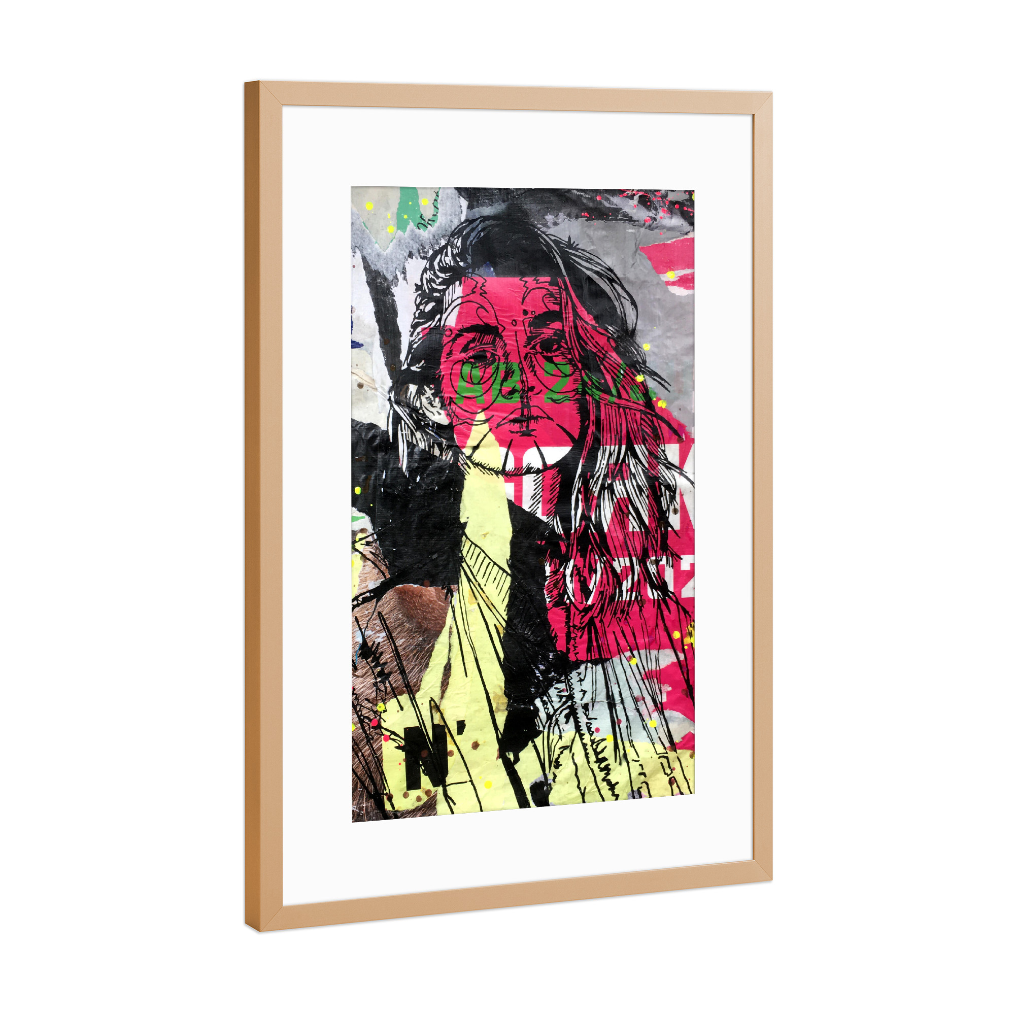 Poster mit Rahmen Kupfer "Hopeless I" artboxONE - Menschen,Streetart