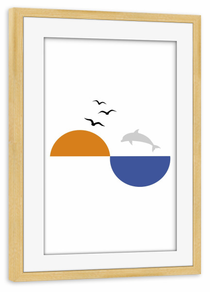 Poster mit Rahmen kiefer "SUNSET BALANCE" artboxONE - Natur