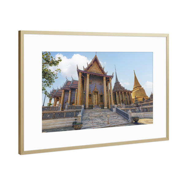 Poster mit Rahmen Gold "Architecture In Grand Palace" artboxONE - Städte,Reise,Architektur,Reise / Asien,Reise / Länder