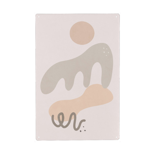 Metall Poster "Sun, Sea and Islands" artboxONE - Natur,Abstrakt - Morandi,Nature,Simple,Abstract,Shape,Sea,Lake,Ocean,Landscape,Outdoor - Blechschild