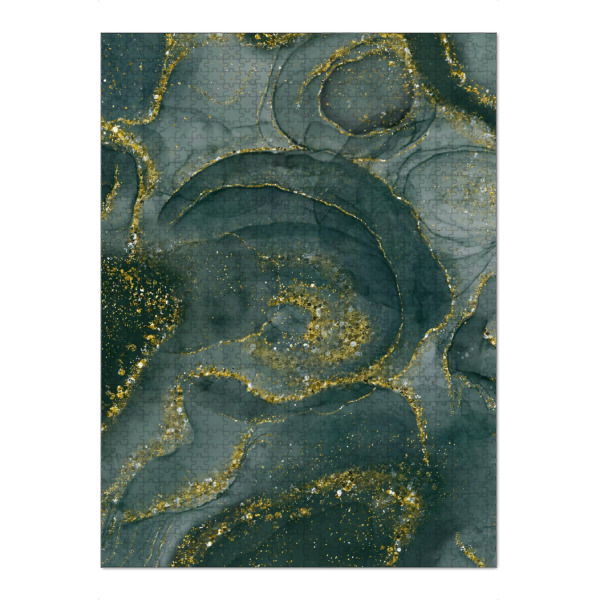 Puzzle Ravensburger "Green Gold Shine Paper" artboxONE - Abstrakt,Fashion,Marmor,Festivals