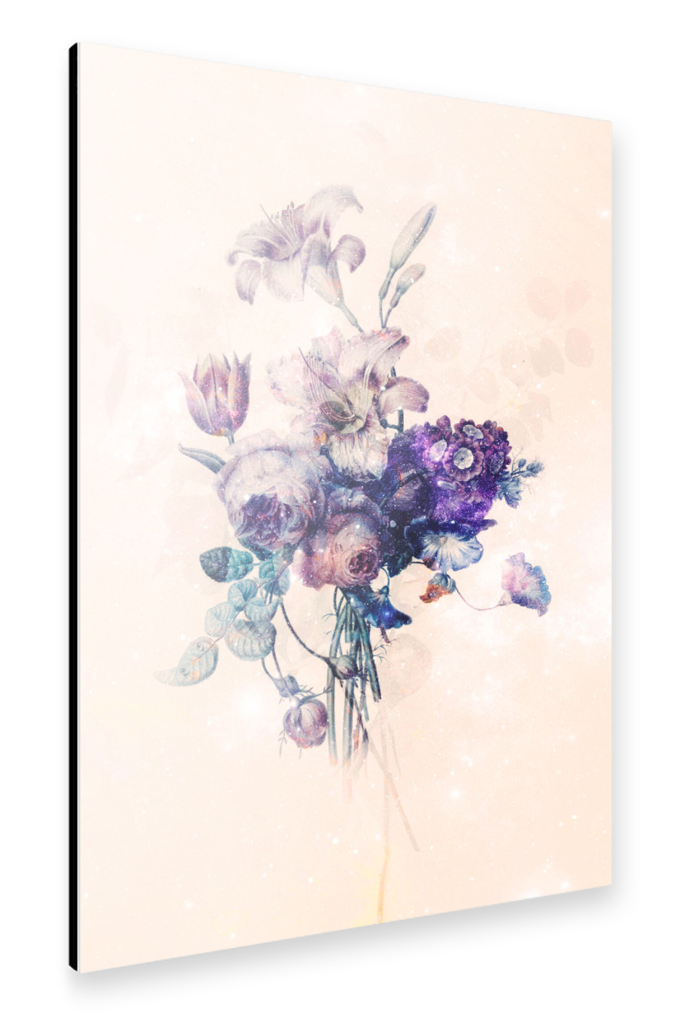 Alu-Dibond "Space Flowers" 75x50 cm artboxONE
