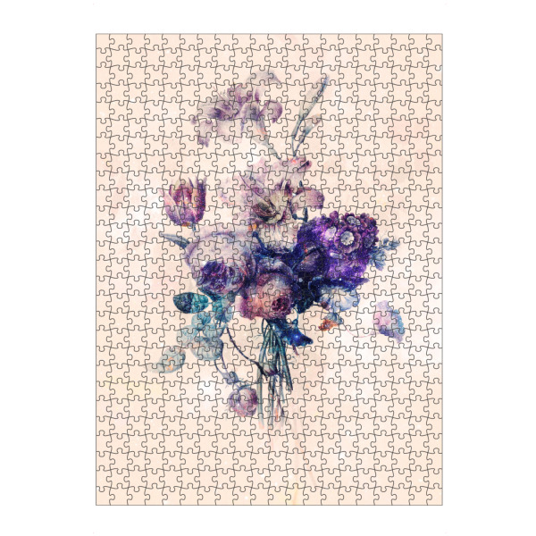 Puzzle Ravensburger "Space Flowers" artboxONE - Floral,Abstrakt,Galaxy - Flowers,Misty,Stars,Abstract,Dreams,Floral,Natur,Nature,Blumen,Leaves,Blätter