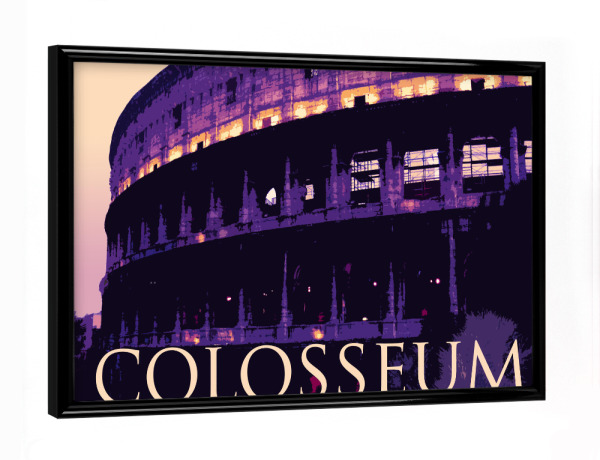 Poster mit schwarzem Rahmen "Kolosseum in Rom Sonnenuntergang" artboxONE - Reise,Reise / Länder,Städte / Rom