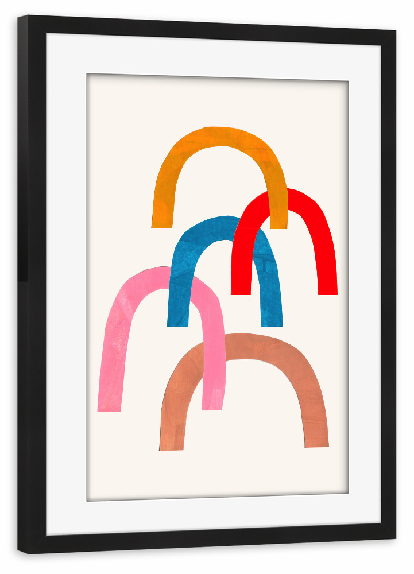 Poster mit Rahmen schwarz "Ejaaz Haniff - Rainbow Float" artboxONE - Abstrakt,Geometrie