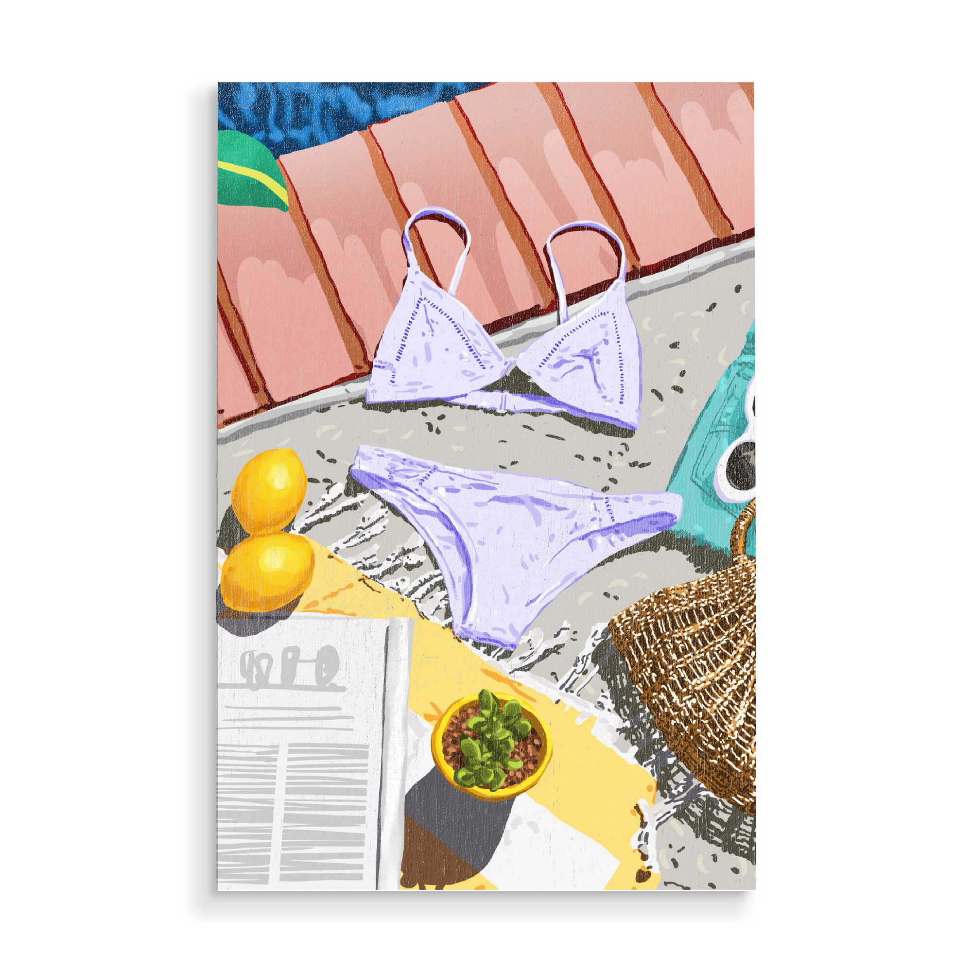 Holzbild "Summer on my mind" artboxONE - Fashion,Lustig