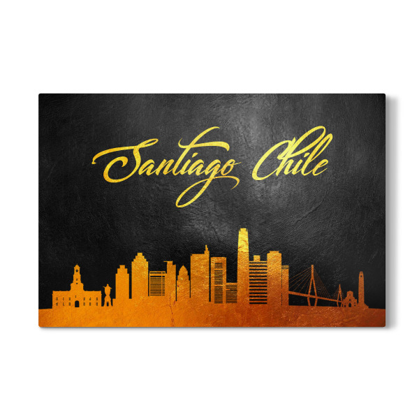 Galerie-Print "Santiago Chile Gold Skyline" 30x20 cm artboxONE
