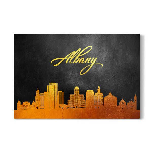 Galerie-Print "Albany New York Gold Skyline" 30x20 cm artboxONE