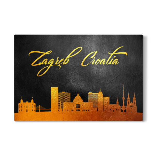 Galerie-Print "Zagreb Croatia Gold Skyline" 30x20 cm artboxONE