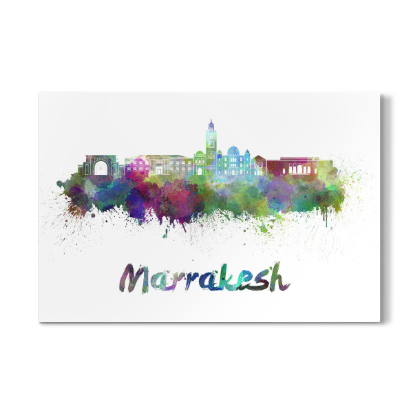Galerie-Print "MARRAKESH skyline in watercolor-b" 30x20 cm artboxONE