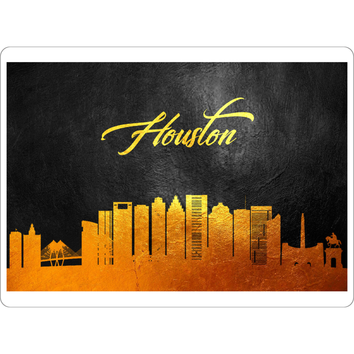 Tischset "Houston Texas Gold Skyline" artboxONE - Städte - Houston,Texas,Gold,Skyline,City,Stadt - Bild houston