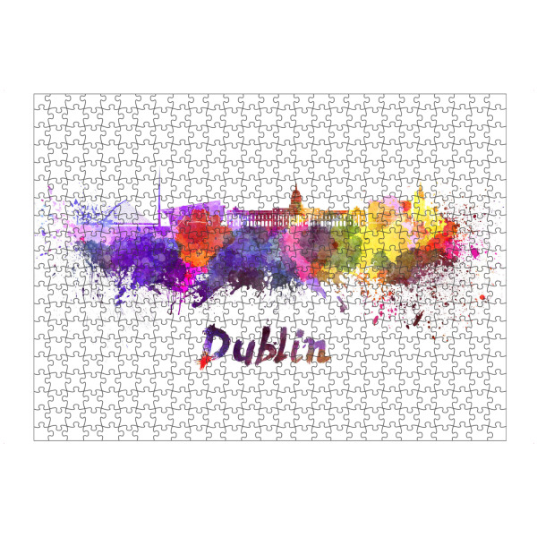 artboxONE Puzzle "DUBLIN skyline in watercolor" artboxONE - Städte,Abstrakt,Architektur