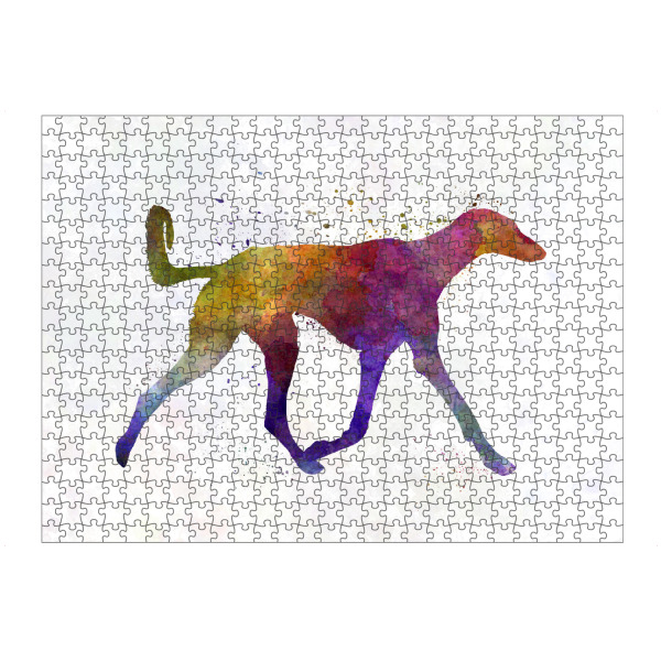 artboxONE Puzzle "Saluki in watercolor" artboxONE - Tiere,Abstrakt - Dog,Pet,Animal,Mammal,Watercolor,Illustration,Abstract,Hund,Bunt,Colorful