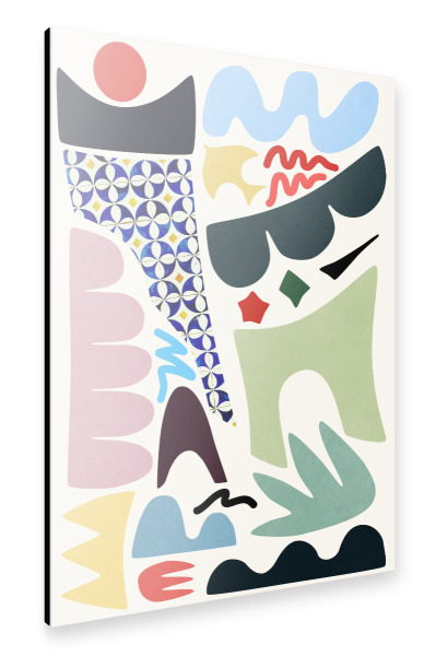 Alu-Dibond "Sunny Day Shapes" 30x20 cm artboxONE