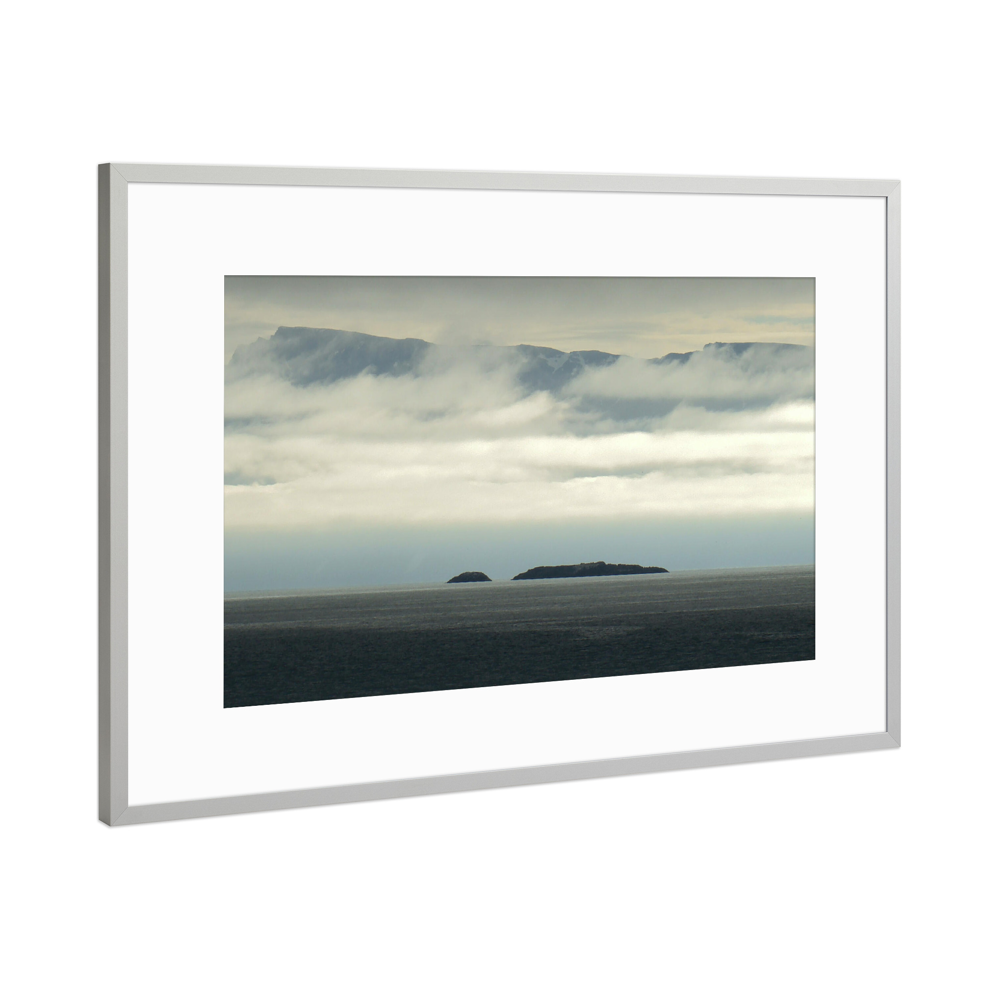 Poster mit Rahmen Silber "Norwegische Küstenlandschaft" artboxONE - Natur,Reise,Reise / Strand und Meer,Reise / Länder