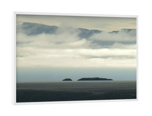 Poster mit weißem Rahmen "Norwegische Küstenlandschaft" artboxONE - Natur,Reise,Reise / Strand und Meer,Reise / Länder