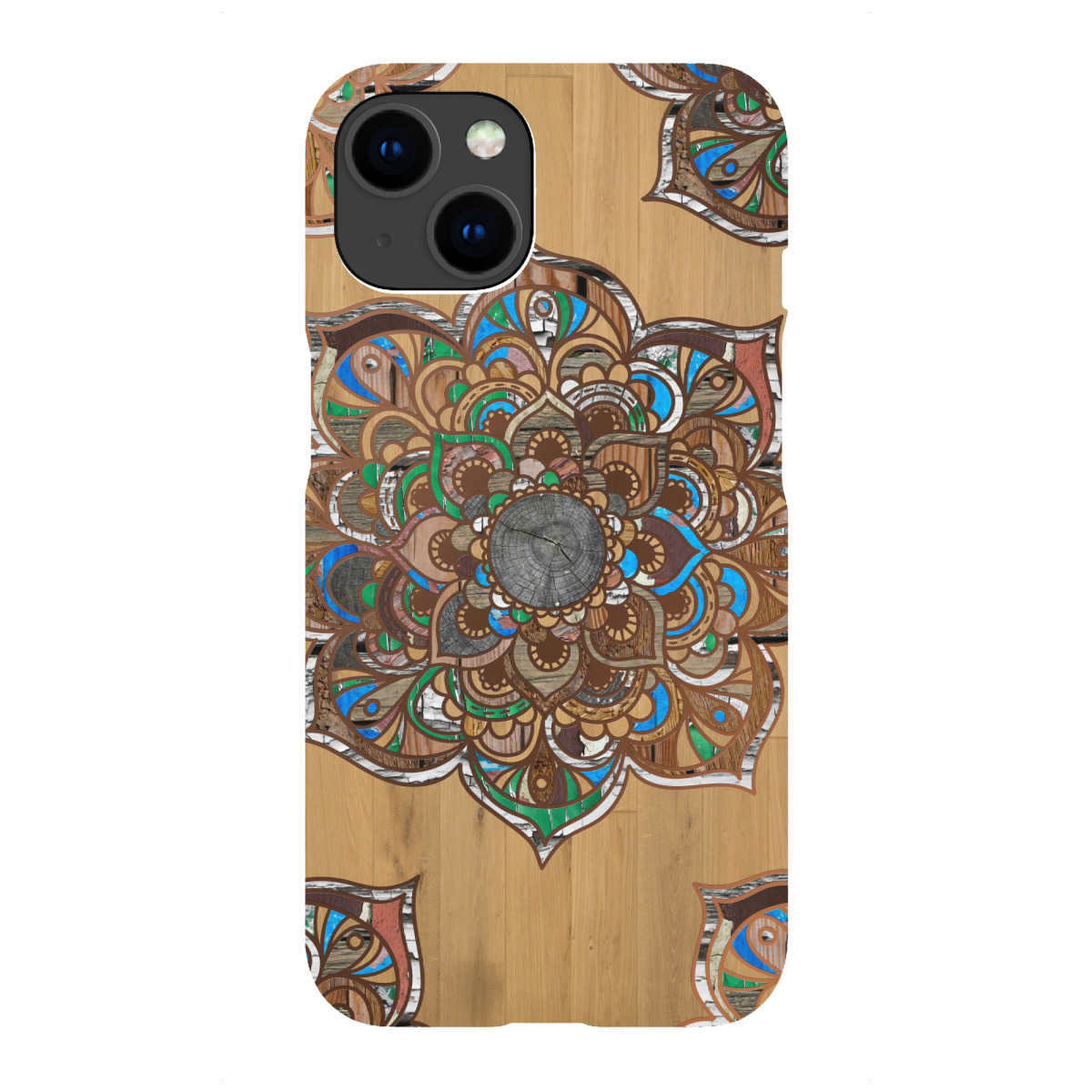 iPhone "Mandala Wood" Premium-Case Handyhülle artboxONE