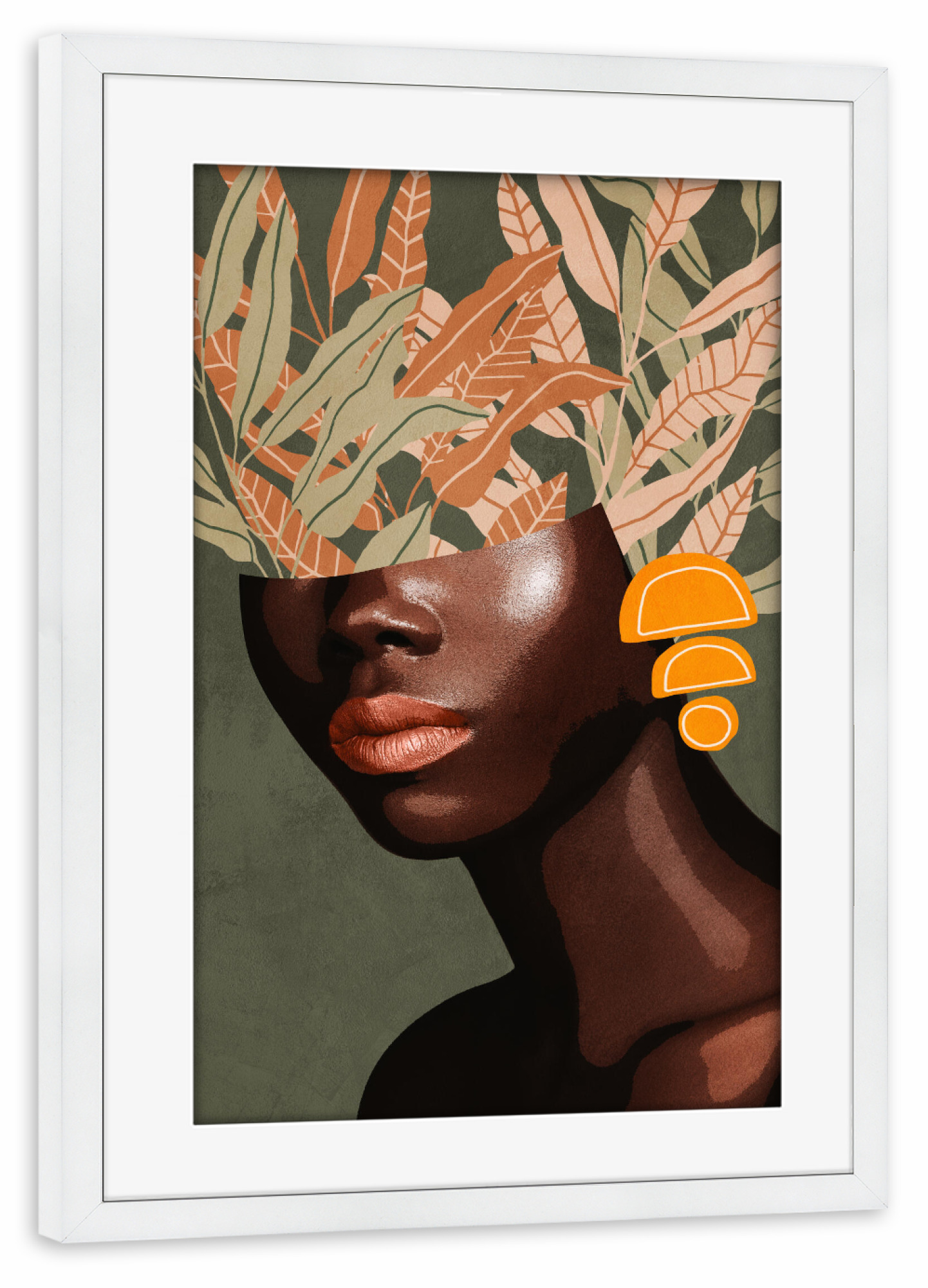 Poster mit Rahmen weiß "Boho Floral by Tas" artboxONE - Natur,Floral,Abstrakt