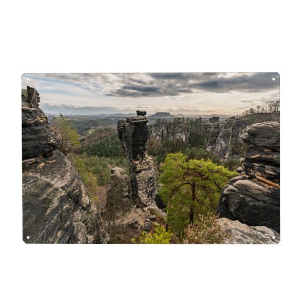 Holzbild "Elbsandsteingebirge - Felsenwelt" artboxONE - Natur,Reise