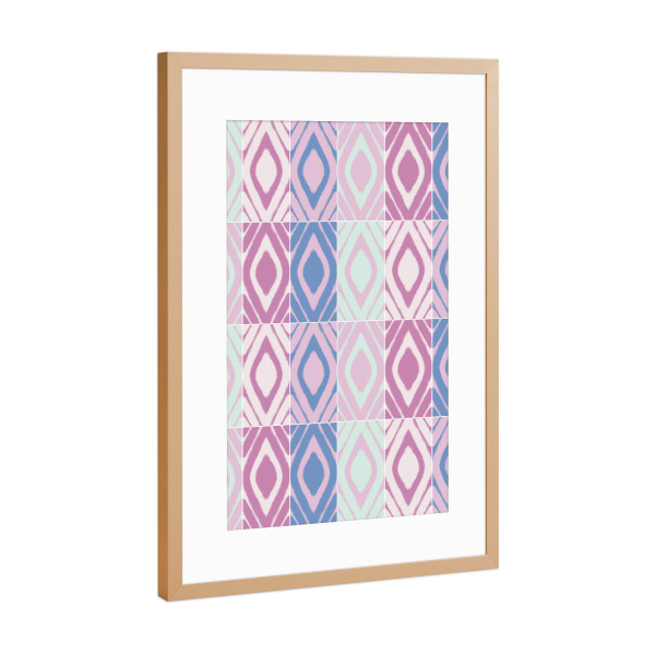 Poster mit Rahmen Kupfer "Lovely Airy Pattern Tiles" artboxONE - Abstrakt,Geometrie