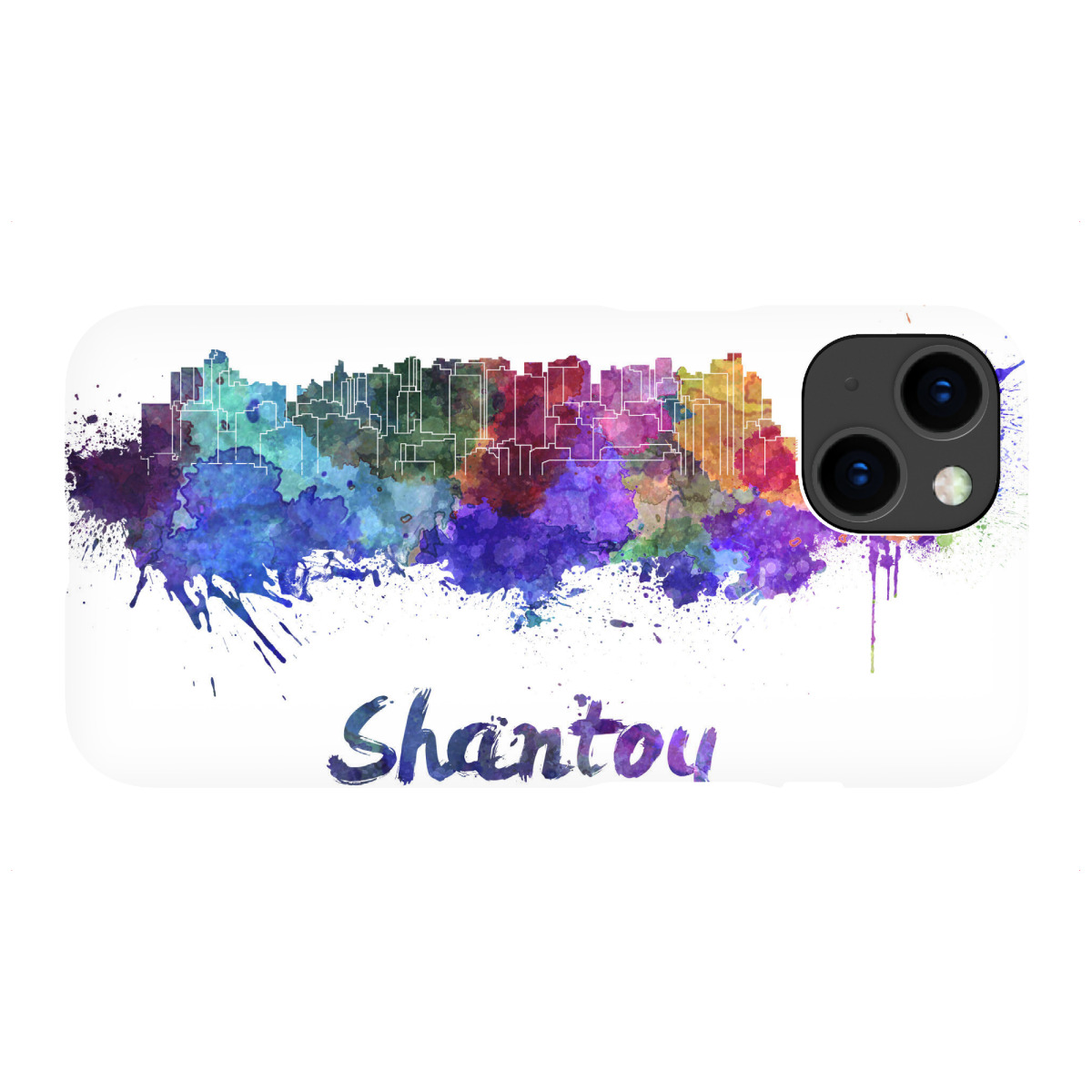 "SHANTOU skyline in watercolor-x"für iPhone - Premium-Case Handyhülle artboxONE