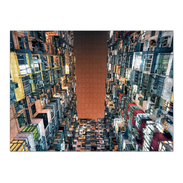 Puzzle Ravensburger "Housing in Hong Kong" artboxONE - Städte,Reise,Architektur,Reise / Asien,Reise / Länder