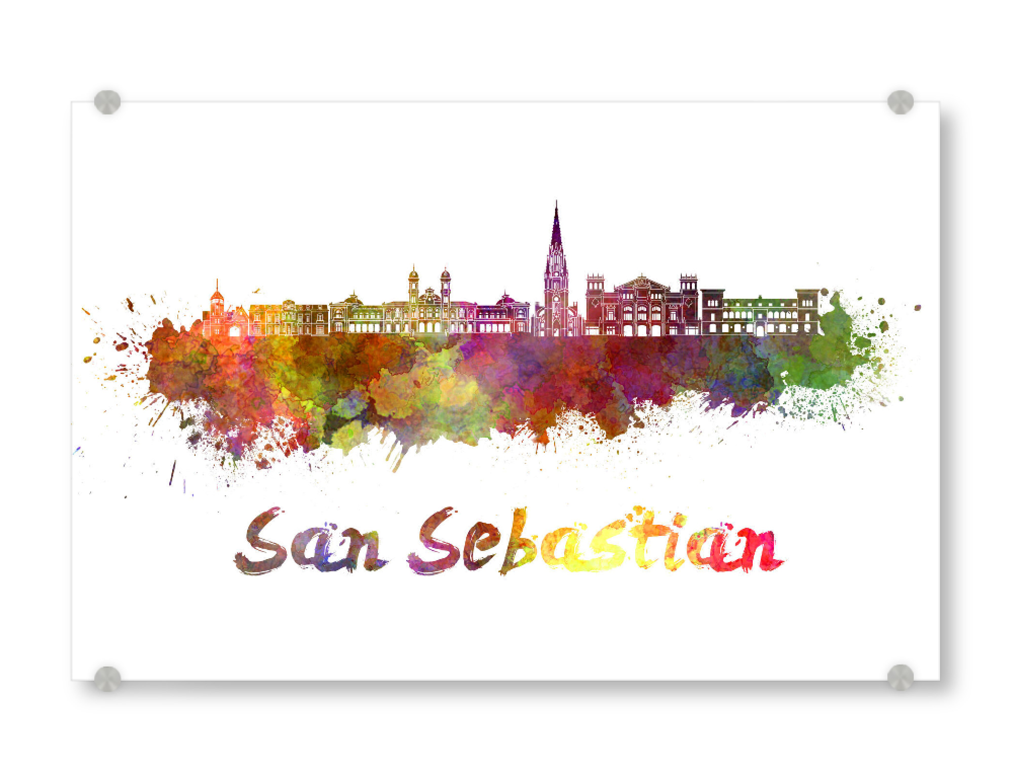 Acrylglasbild "SAN SEBASTIAN skyline-x" artboxONE - Städte,Abstrakt,Architektur