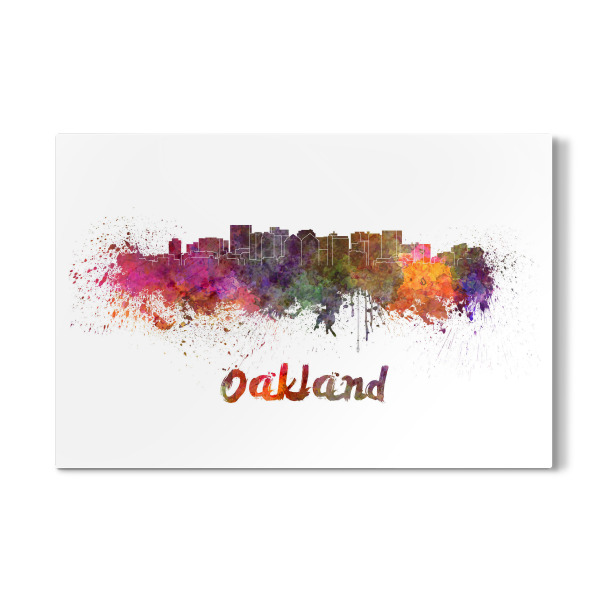 Galerie-Print "OAKLAND skyline in watercolor-b" 30x20 cm artboxONE