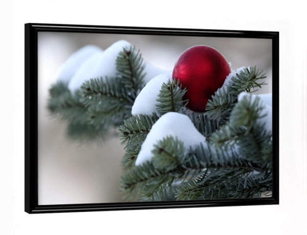 Poster mit schwarzem Rahmen "Weiße Weihnachten" artboxONE - Natur,Weihnachten