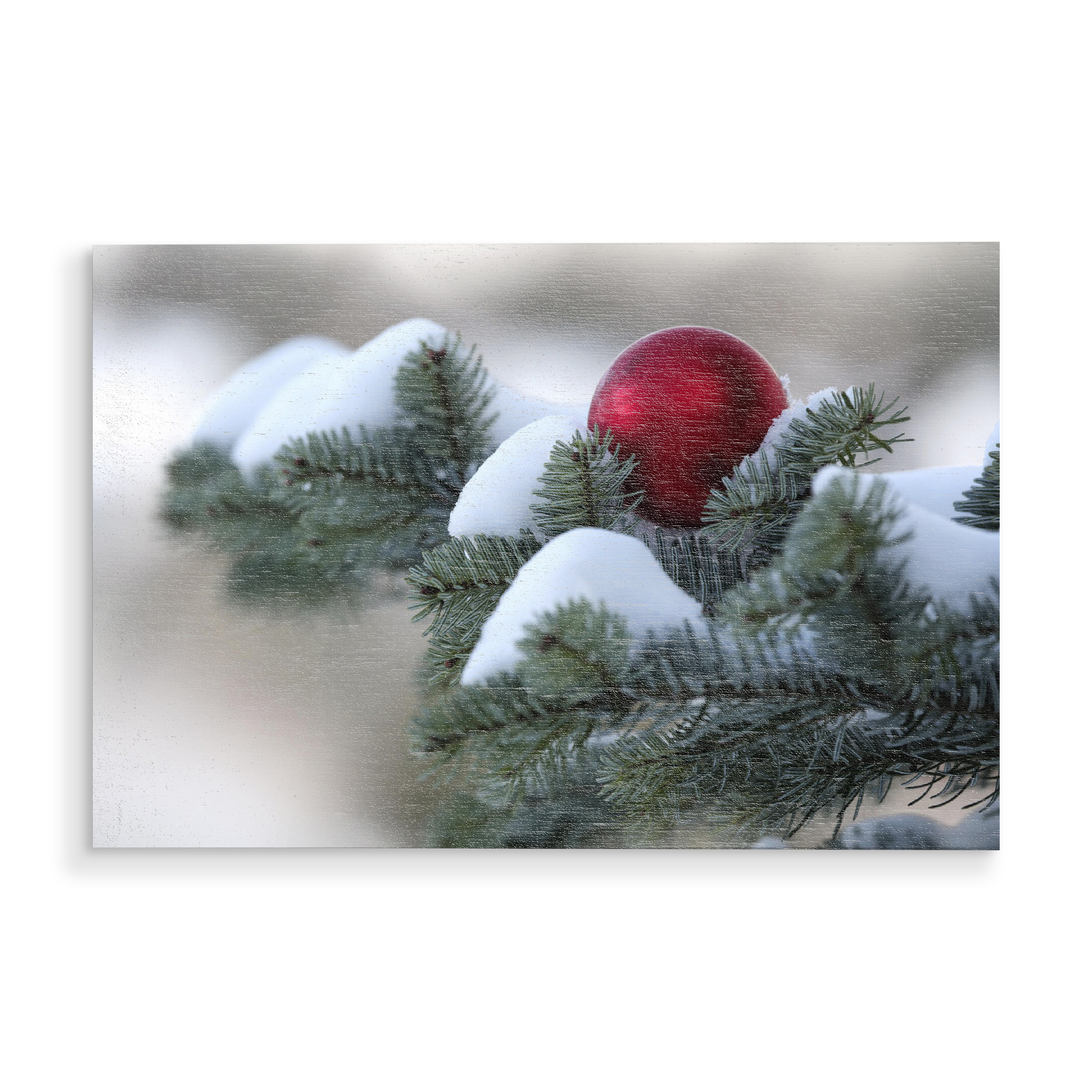 Holzbild "Weiße Weihnachten" artboxONE - Natur,Weihnachten